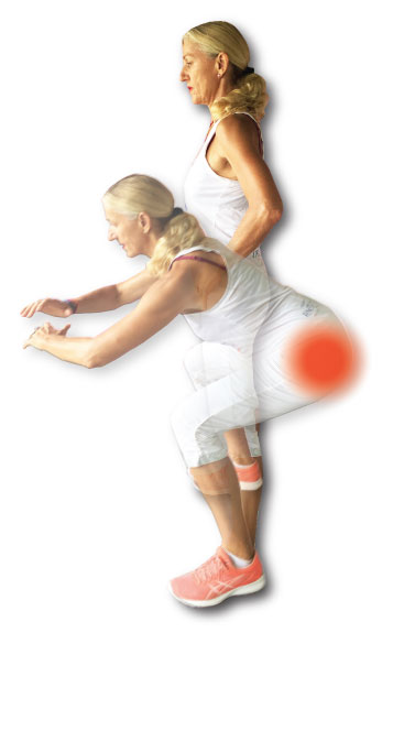 Base chakra activation - squats & leg liftback