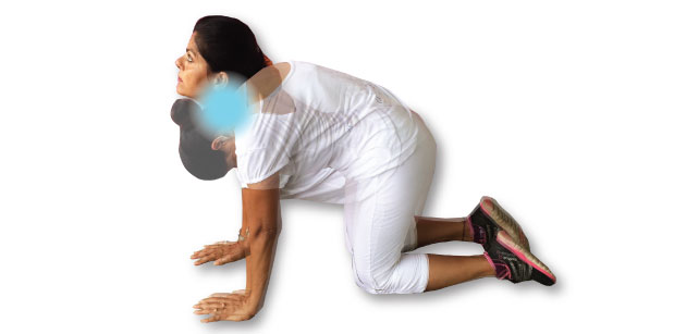 Throat chakra exercises - neck stretch & spine stretch