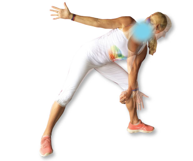 Throat chakra exercises - arm and head rotation & head and arm stretch