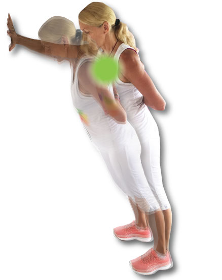 Heart chakra exercises - standing push-ups & triceps kickback